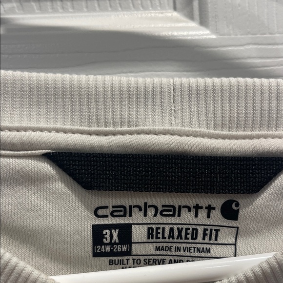 Carhartt Off-White Sweatshirt with Black Sleeve Logo - Picture 2 of 3